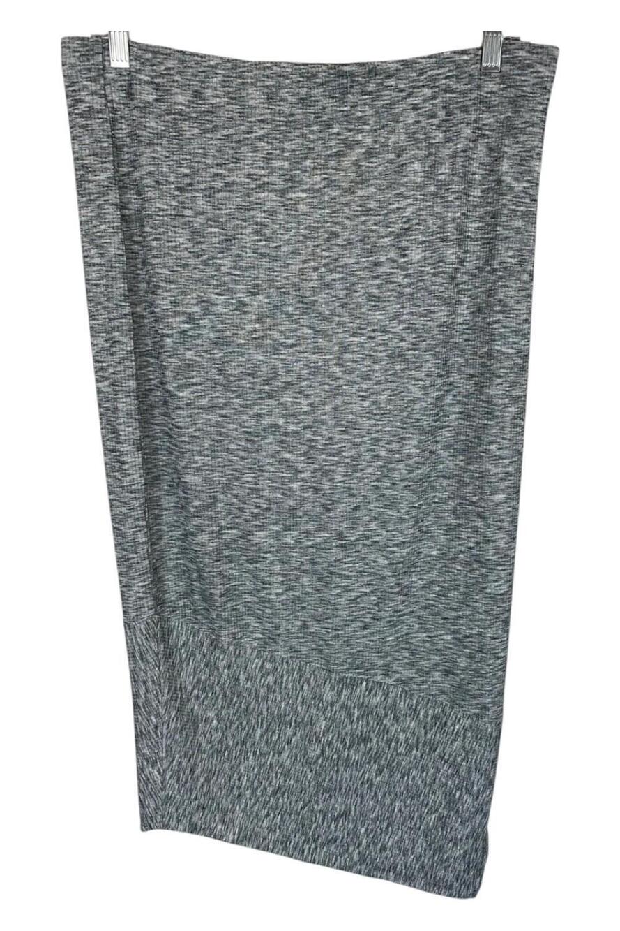 G.I.L.I. Women's Asymmetrical Hem Rib Knit Skirt HthrKale - Regular